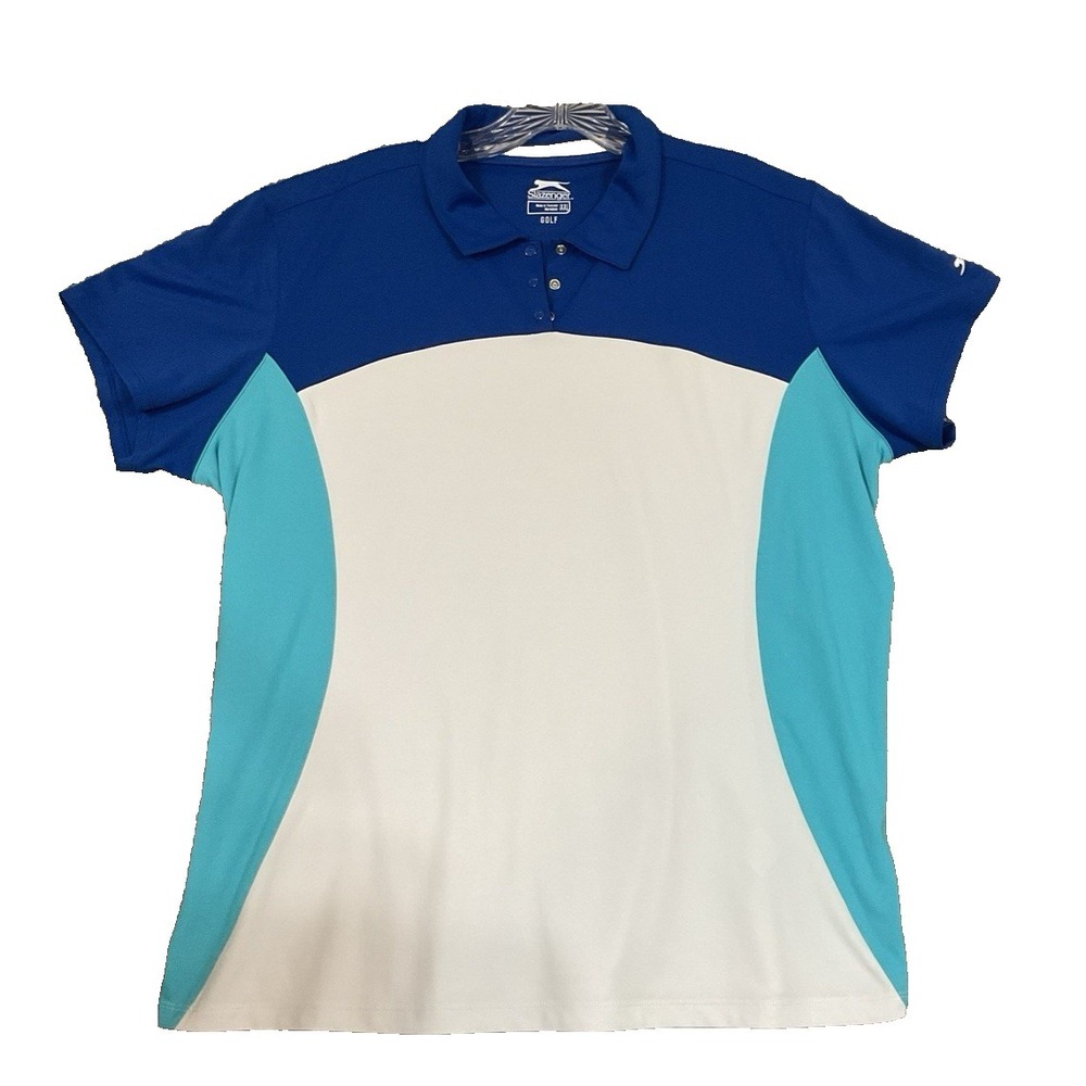 SLAZERGER GOLF XXL COLOR‎ BLOCK UPF 30 HYDRO DRI WOMENS POLO
